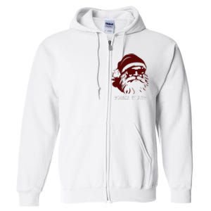 Sigma Claus Cool Santa Meme Rizzler Brainrot Christmas Full Zip Hoodie