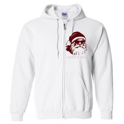 Sigma Claus Cool Santa Meme Rizzler Brainrot Christmas Full Zip Hoodie