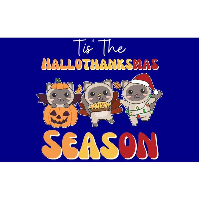 Siamese Cat Christmas Halloween Tis The Hallothanksmas Gift Bumper Sticker