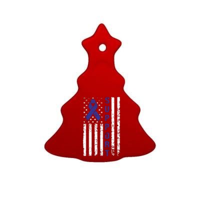 Support Colon Cancer Awareness Ceramic Tree Ornament