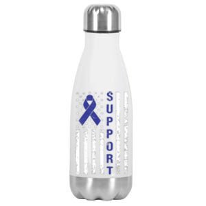 Support Colon Cancer Awareness Stainless Steel Insulated Water Bottle