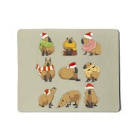 Santa Capybara Crew Christmas Funny Capybaras Lover Xmas Pj Mousepad