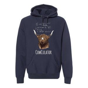 Scottisch Cow Cowculator Scottish Highland Cattle Premium Hoodie