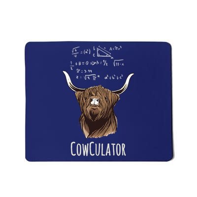 Scottisch Cow Cowculator Scottish Highland Cattle Mousepad