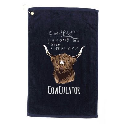 Scottisch Cow Cowculator Scottish Highland Cattle Platinum Collection Golf Towel