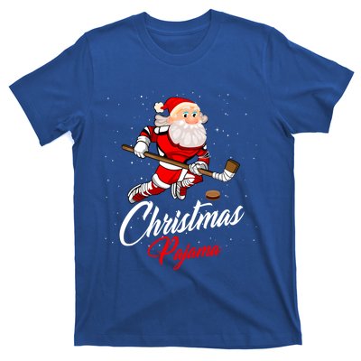 Santa Claus Christmas Pajama Ice Hockey Costume Gift T-Shirt