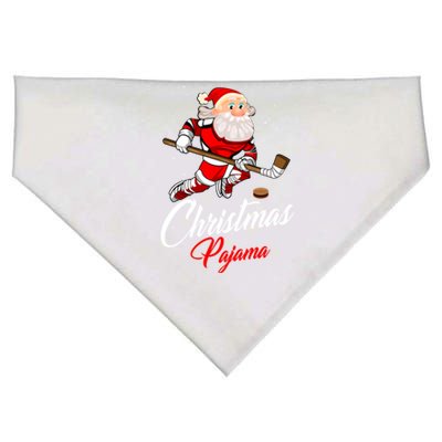 Santa Claus Christmas Pajama Ice Hockey Costume Gift USA-Made Doggie Bandana