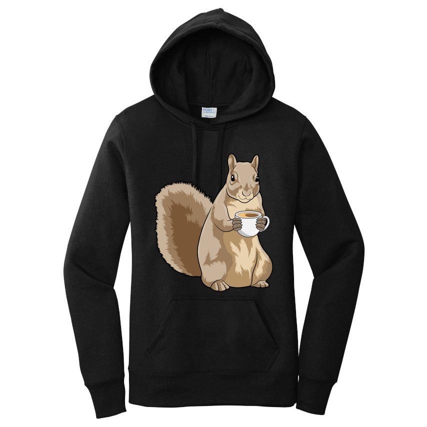 Squirrel Coffee Cup Gift Women's Pullover Hoodie