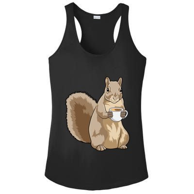 Squirrel Coffee Cup Gift Ladies PosiCharge Competitor Racerback Tank