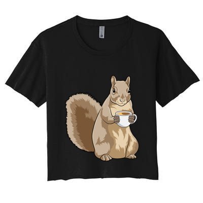 Squirrel Coffee Cup Gift Crop Top