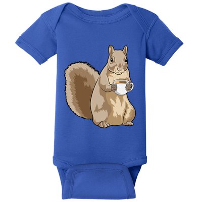 Squirrel Coffee Cup Gift Baby Bodysuit