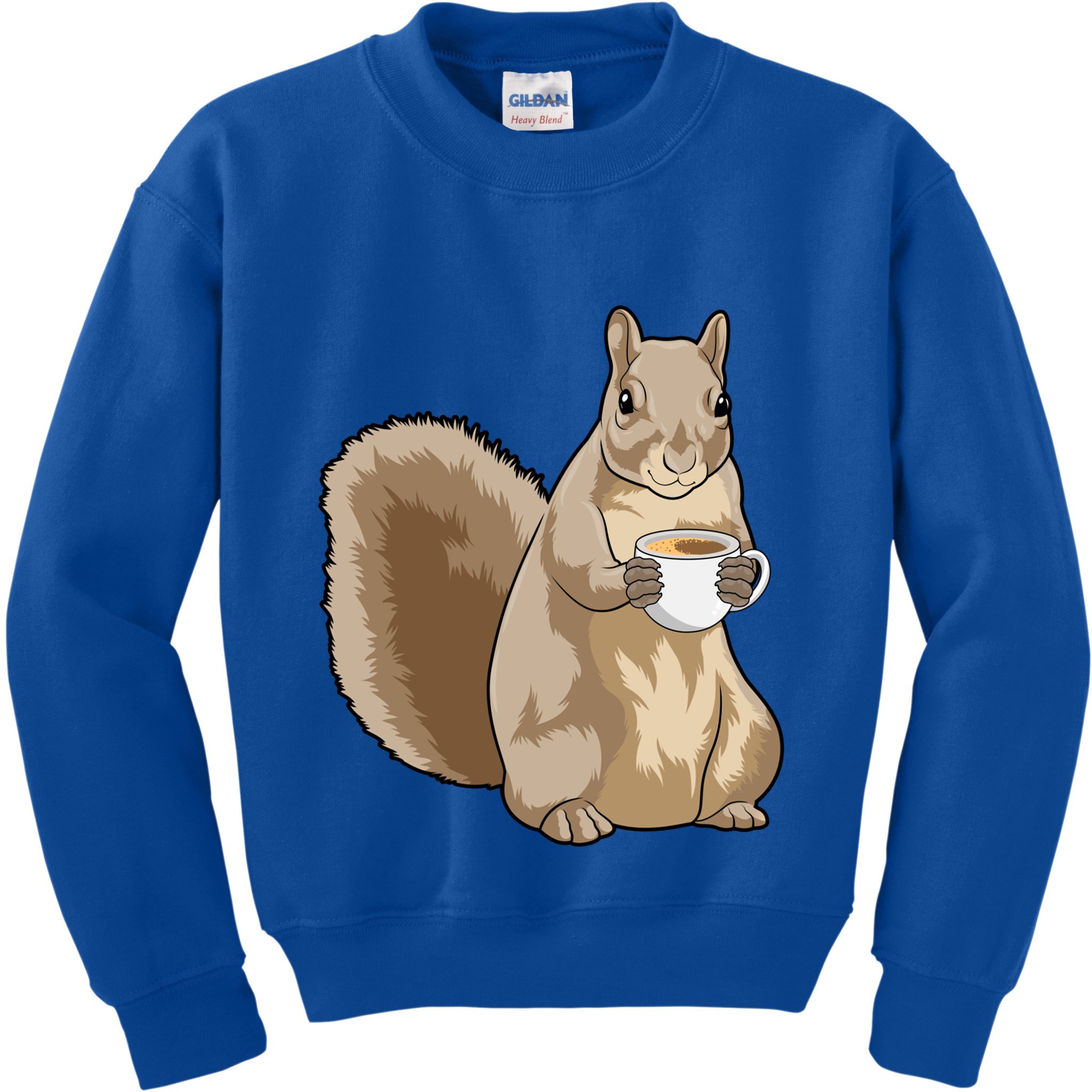 Squirrel Coffee Cup Gift Kids Sweatshirt