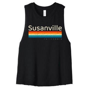 Susanville Ca California Women's Racerback Cropped Tank