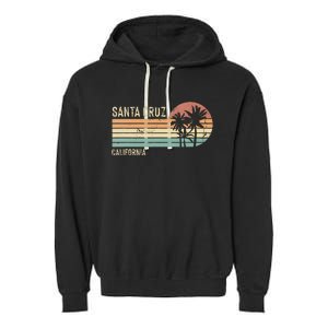 Santa Cruz California Sunset 70s 80s Garment-Dyed Fleece Hoodie