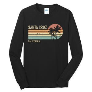 Santa Cruz California Sunset 70s 80s Tall Long Sleeve T-Shirt