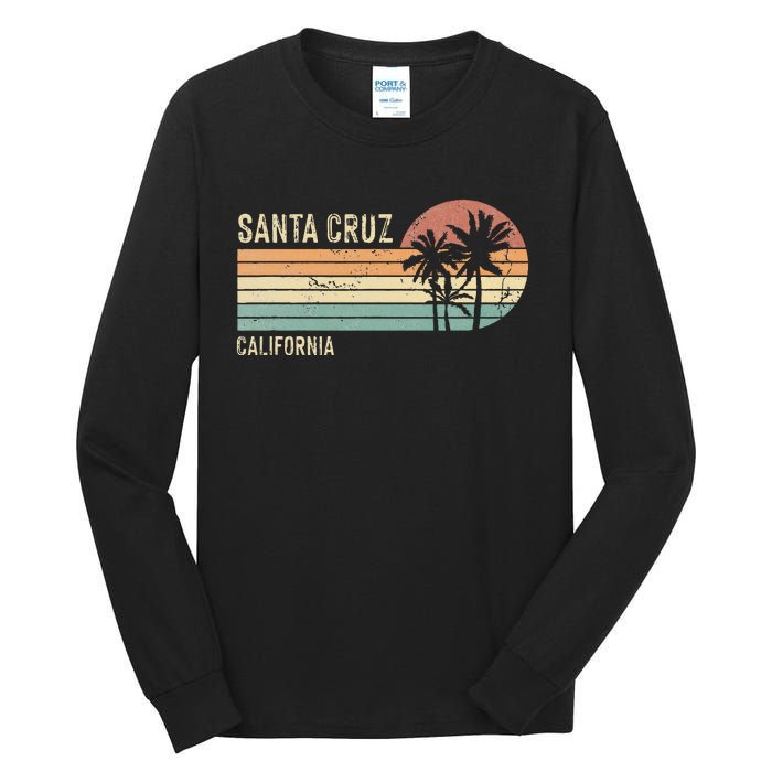 Santa Cruz California Sunset 70s 80s Tall Long Sleeve T-Shirt