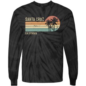 Santa Cruz California Sunset 70s 80s Tie-Dye Long Sleeve Shirt