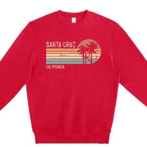 Santa Cruz California Sunset 70s 80s Premium Crewneck Sweatshirt