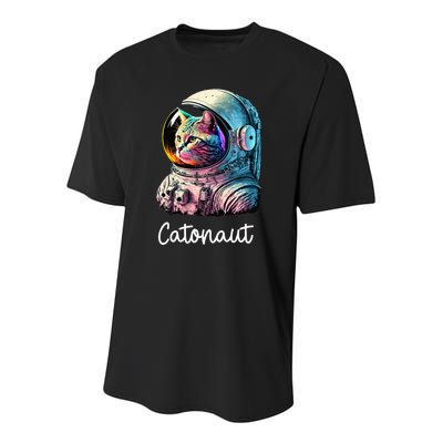 Space Cat Cat Rainbow Catonaut Space Man Astronaut Cat Youth Performance Sprint T-Shirt