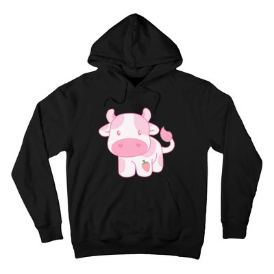 Strawberry Cow Cute Pink Pastel Hoodie