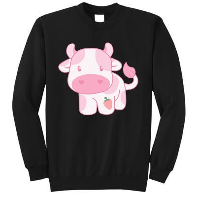 Strawberry Cow Cute Pink Pastel Sweatshirt