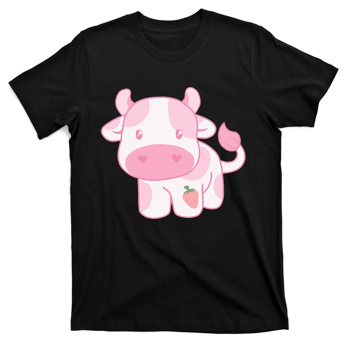 Strawberry Cow Cute Pink Pastel T-Shirt