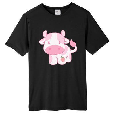 Strawberry Cow Cute Pink Pastel Tall Fusion ChromaSoft Performance T-Shirt