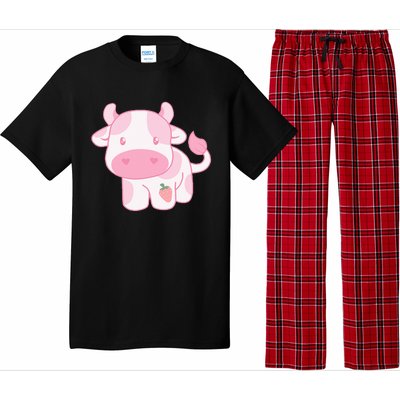 Strawberry Cow Cute Pink Pastel Pajama Set