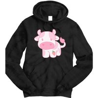 Strawberry Cow Cute Pink Pastel Tie Dye Hoodie