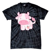 Strawberry Cow Cute Pink Pastel Tie-Dye T-Shirt