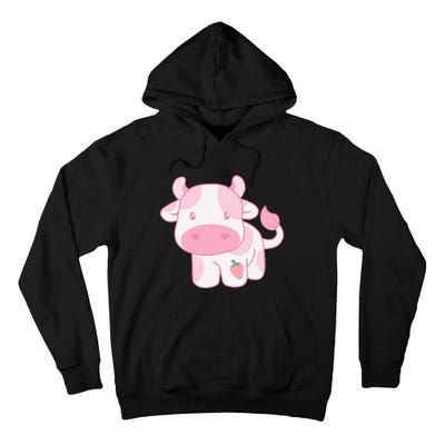 Strawberry Cow Cute Pink Pastel Tall Hoodie