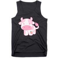 Strawberry Cow Cute Pink Pastel Tank Top