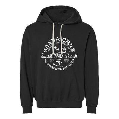 Santa Cruz California Beach Surfing Skate Clothing Garment-Dyed Fleece Hoodie