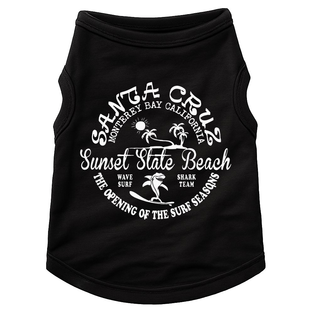Santa Cruz California Beach Surfing Skate Clothing Doggie Tank