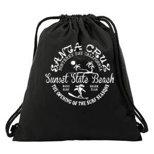 Santa Cruz California Beach Surfing Skate Clothing Drawstring Bag