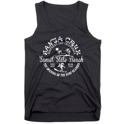 Santa Cruz California Beach Surfing Skate Clothing Tank Top