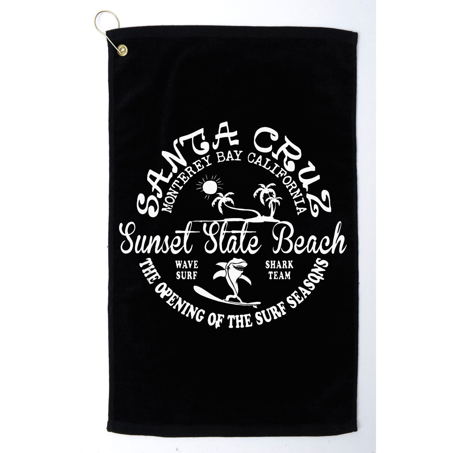 Santa Cruz California Beach Surfing Skate Clothing Golf Towel
