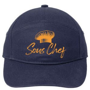 Sous Chef Culinary Cook Chefs Hat Gift 7-Panel Snapback Hat