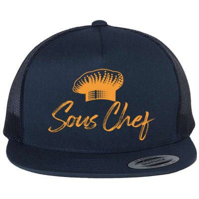 Sous Chef Culinary Cook Chefs Hat Gift Flat Bill Trucker Hat