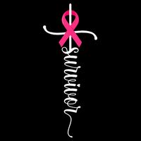 Survivor Christian Cross Warrior Pink Ribbon Breast Cancer Backpack