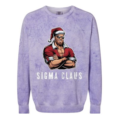 Sigma Claus Cool Santa Funny Christmas Rizz Rizzler Meme Colorblast Crewneck Sweatshirt