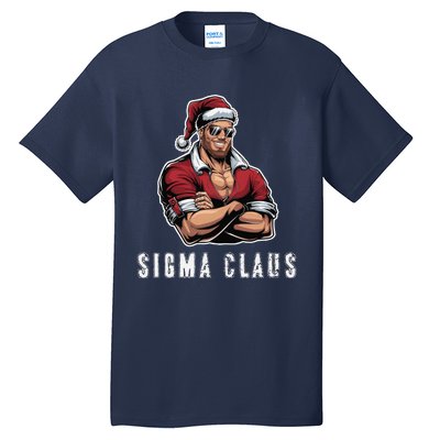 Sigma Claus Cool Santa Funny Christmas Rizz Rizzler Meme Tall T-Shirt