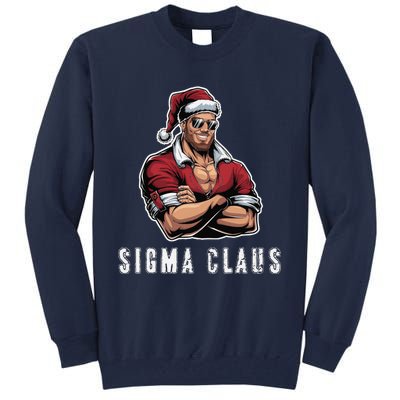 Sigma Claus Cool Santa Funny Christmas Rizz Rizzler Meme Tall Sweatshirt