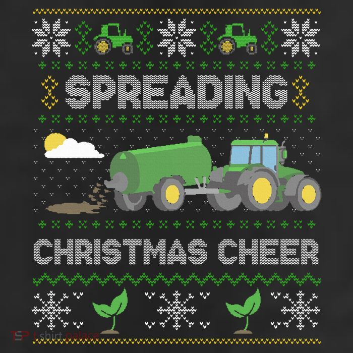 Spreading Christmas Cheer Farming Tractor Ugly Sweater Funny  Cool Comfort Performance Bucket Hat