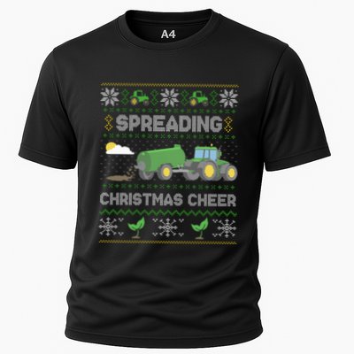 Spreading Christmas Cheer Farming Tractor Ugly Sweater Funny  Performance Shirt