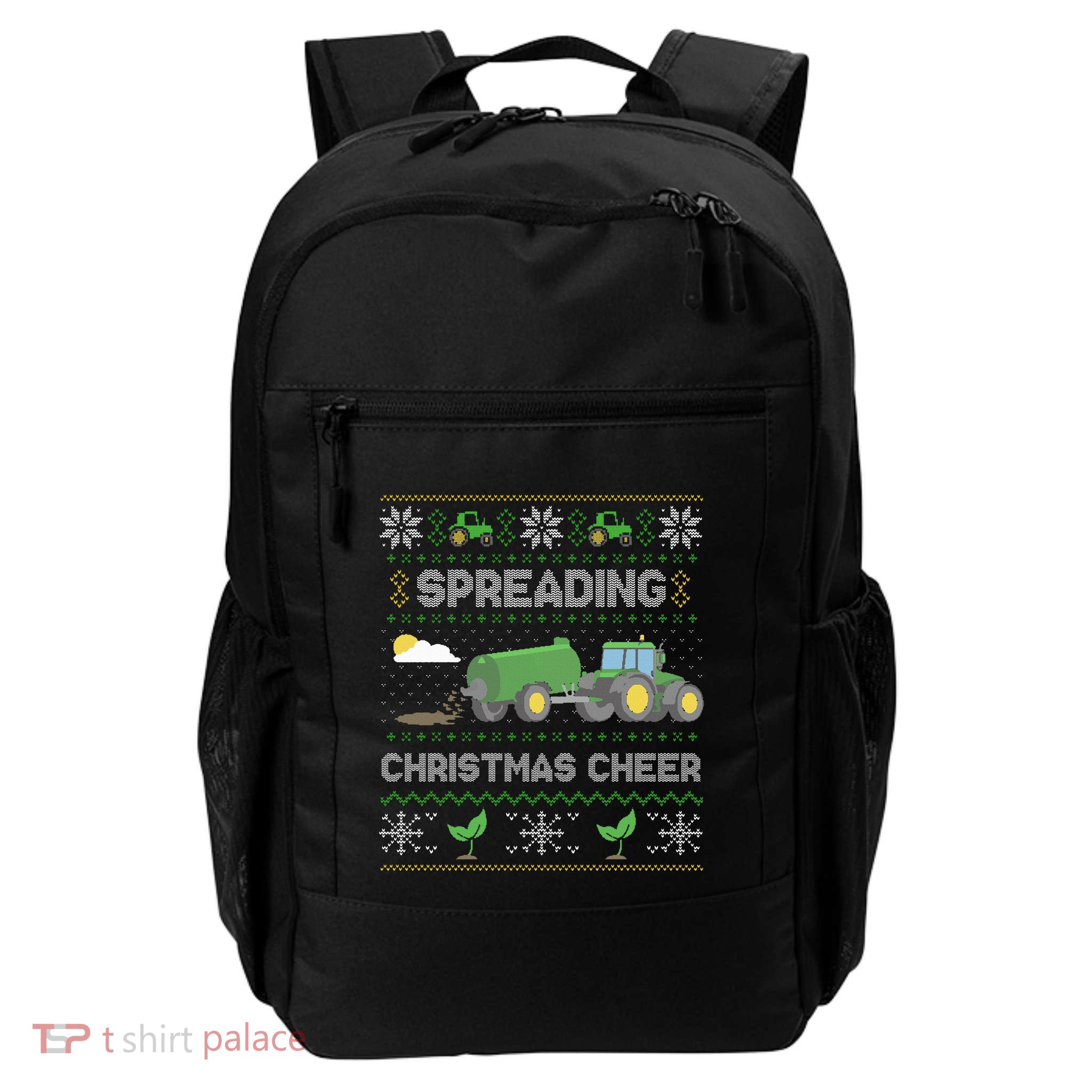 Spreading Christmas Cheer Farming Tractor Ugly Sweater Funny  Backpack