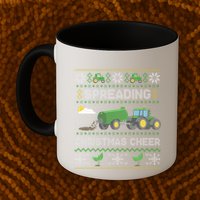 Spreading Christmas Cheer Farming Tractor Ugly Sweater Funny  Mug