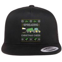 Spreading Christmas Cheer Farming Tractor Ugly Sweater Funny  Flatbill Hat