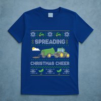 Spreading Christmas Cheer Farming Tractor Ugly Sweater Funny  T-Shirt
