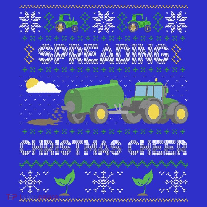 Spreading Christmas Cheer Farming Tractor Ugly Sweater Funny  T-Shirt